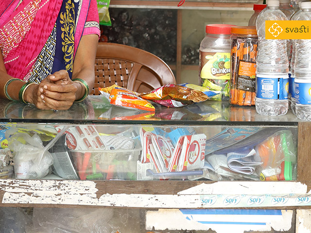Hausila Sohanalal Gupta - Retail Store Owner, and Svasti Microfinance Customer Hausila Sohanalal Gupta - Retail Store Owner, and Svasti Microfinance Customer